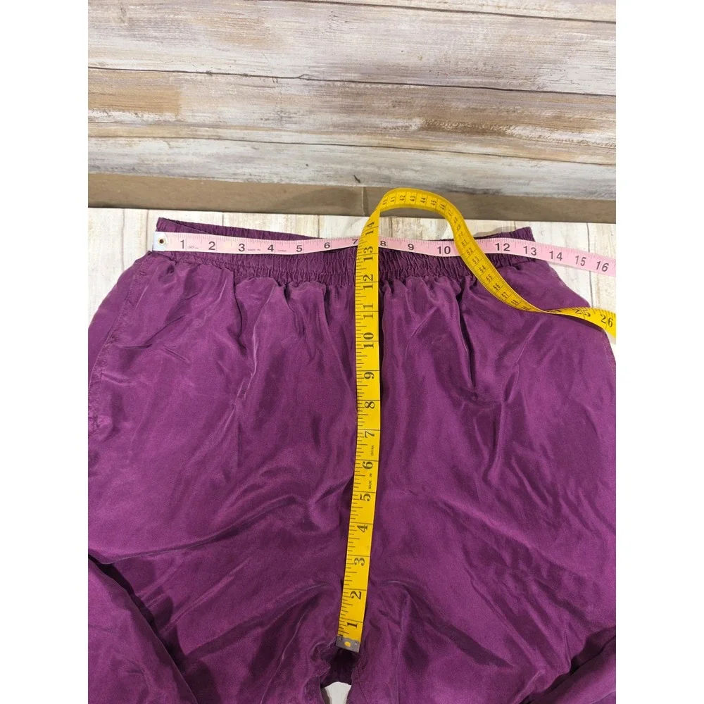Silk Exchange Purple Quilted Silk Tracksuit Set Jacket Small Pants Medium